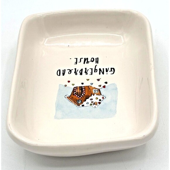 Rae Dunn by Magenta Gingerbread House Snack Plate Replacement Small Ceramic Dish - Picture 5 of 7